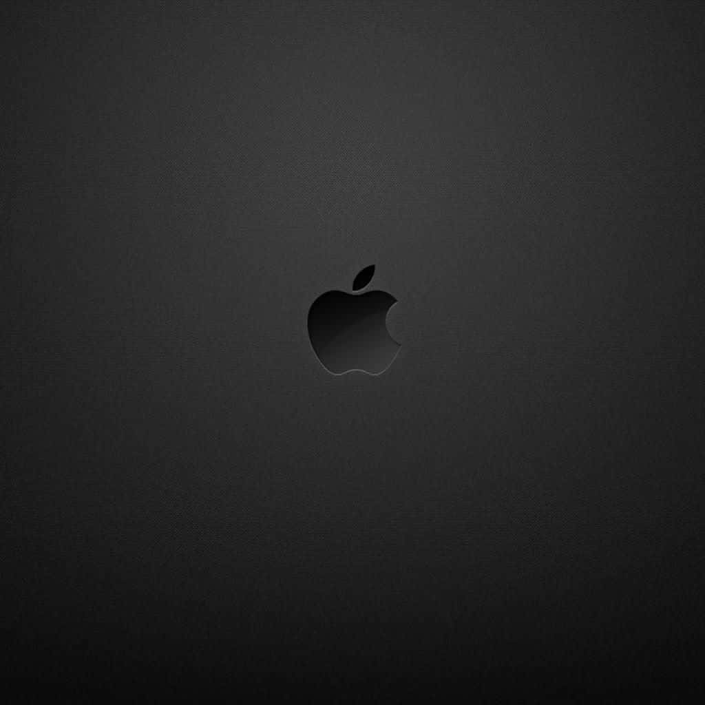 Simple Black Ipad With Apple Logo Wallpaper