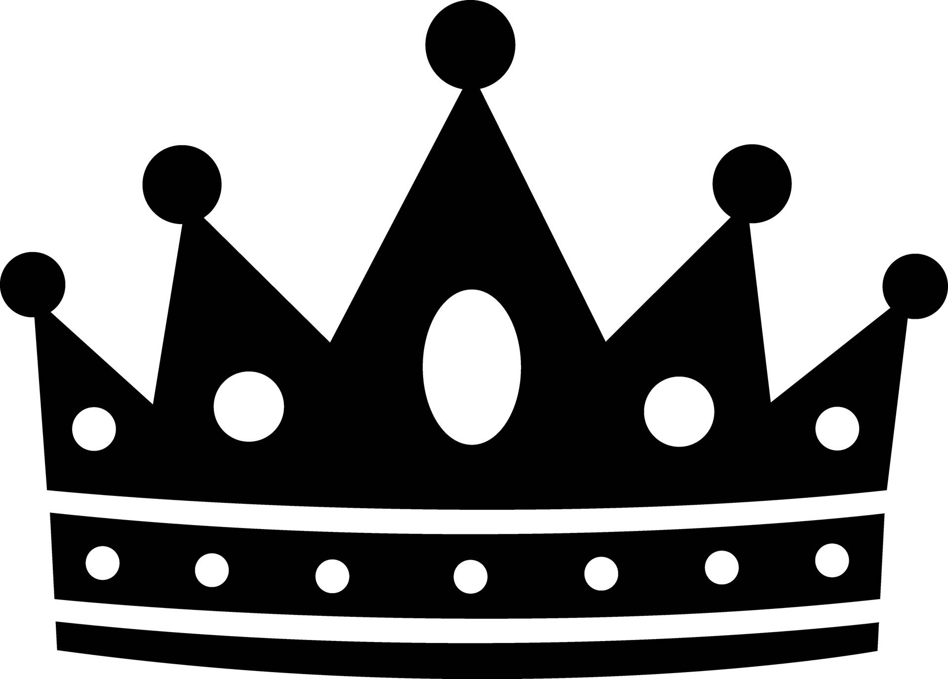 Simple Black King Crown Wallpaper