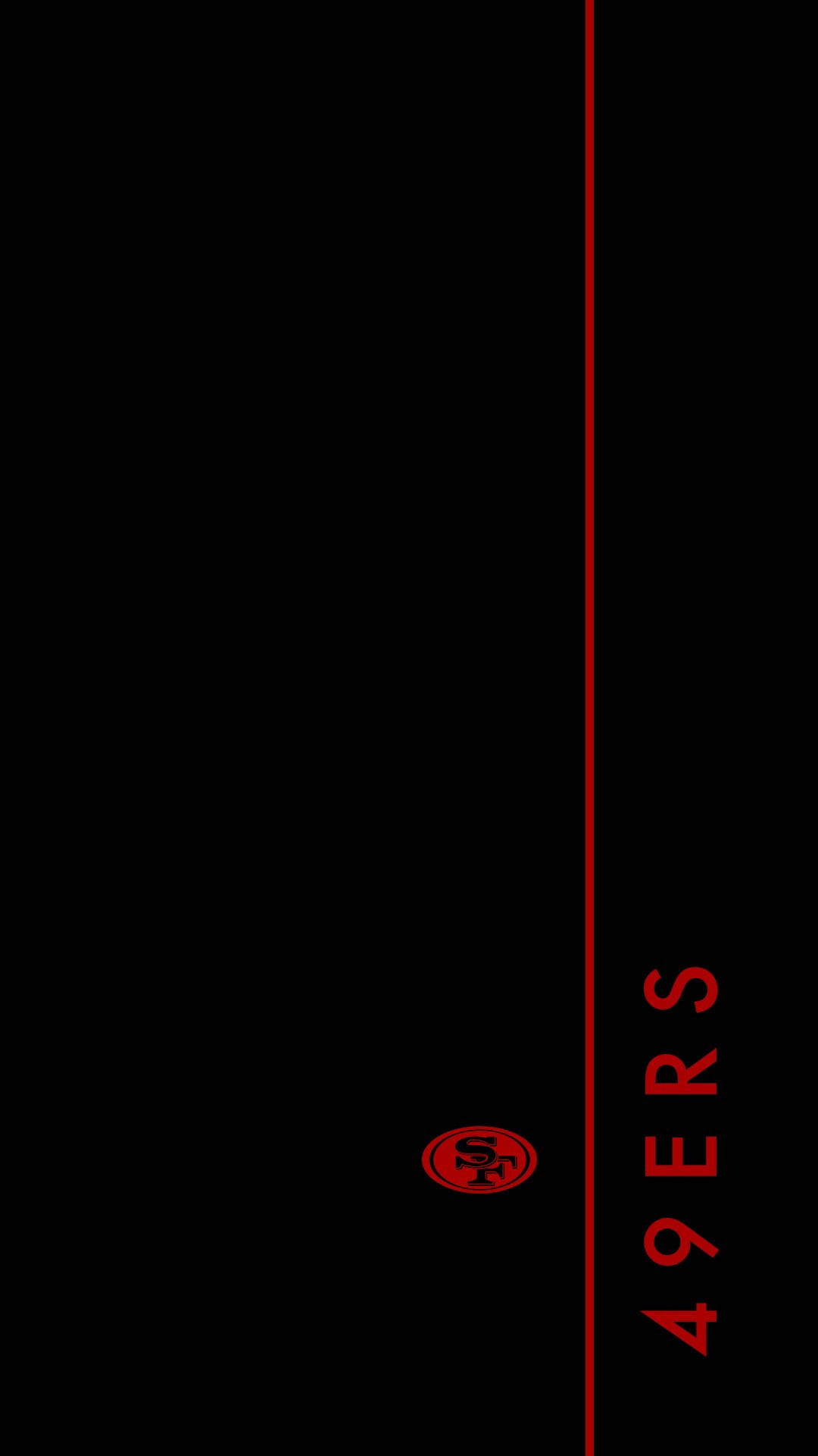 Simple Black Red 49ers Iphone Wallpaper