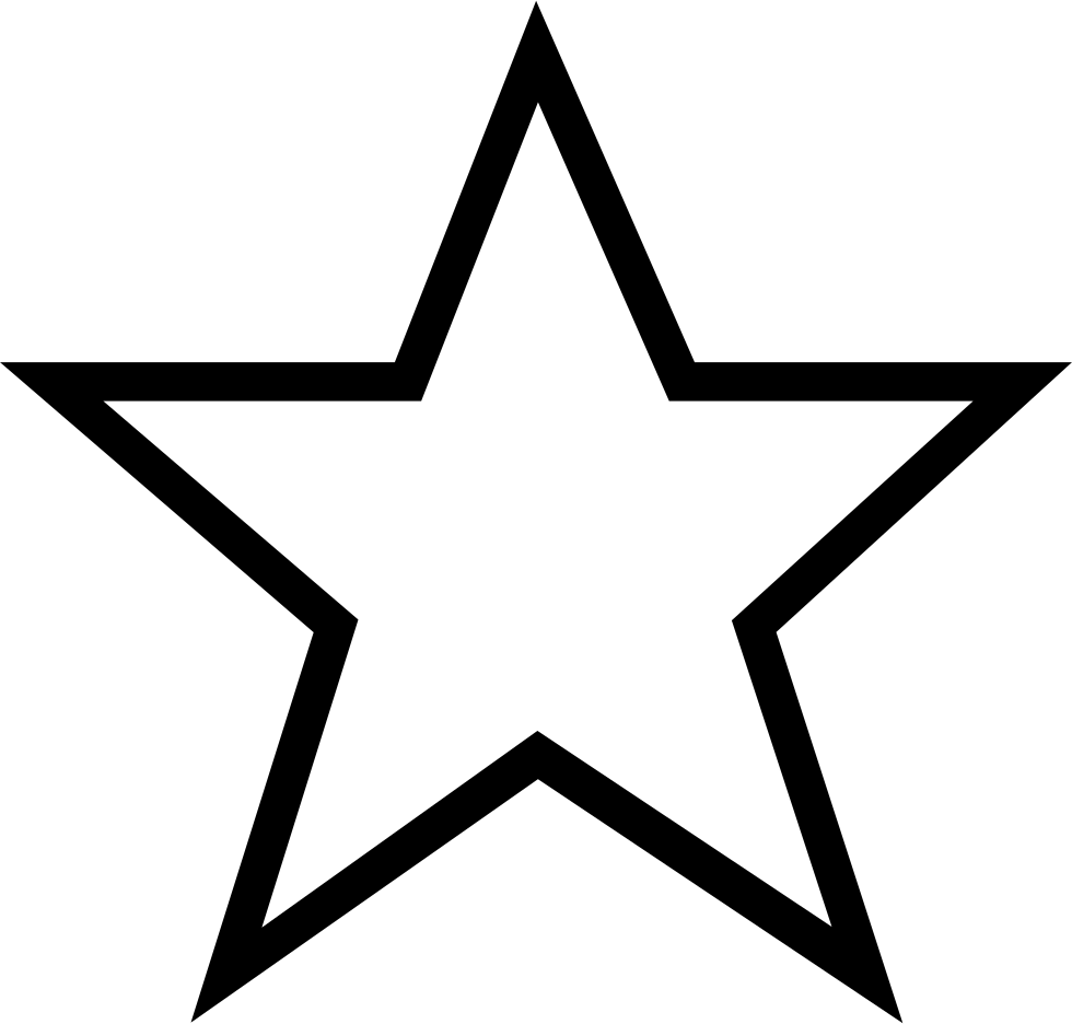 Simple Black Star Icon PNG