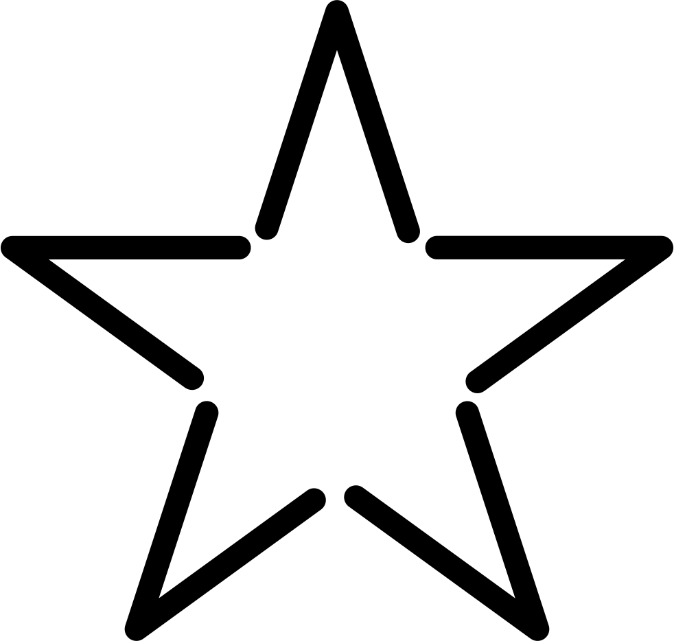 Simple Black Star Outline PNG