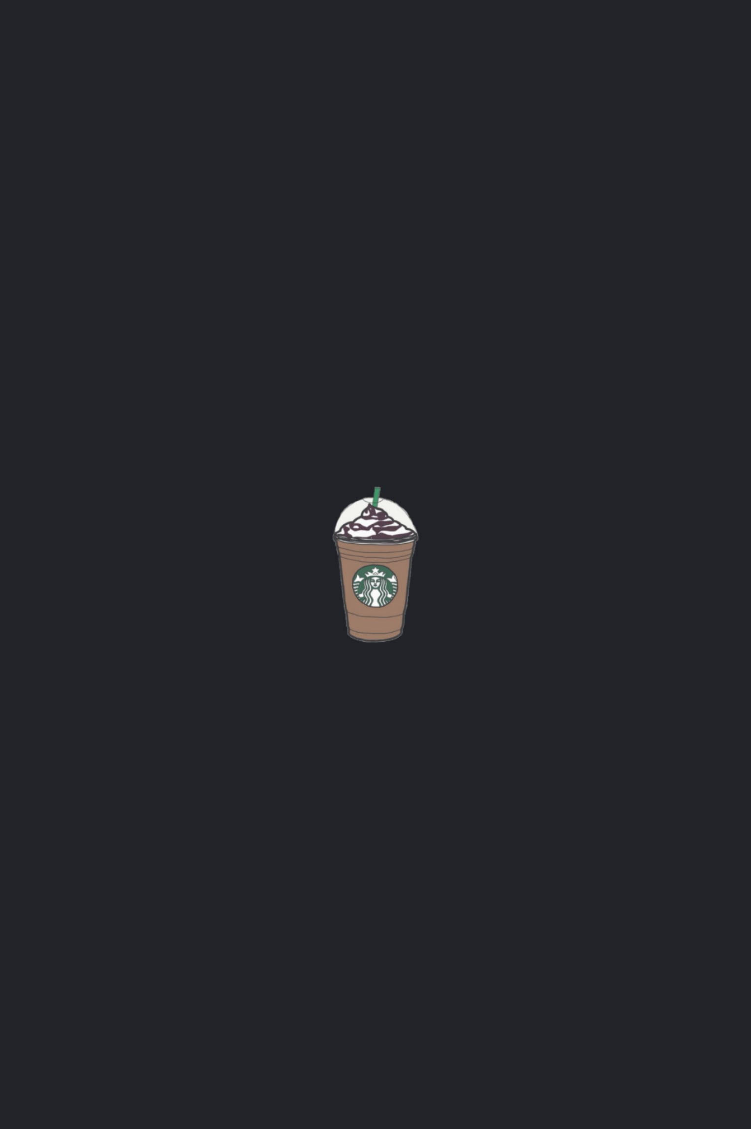 Simple Black Starbucks iPhone Wallpaper
