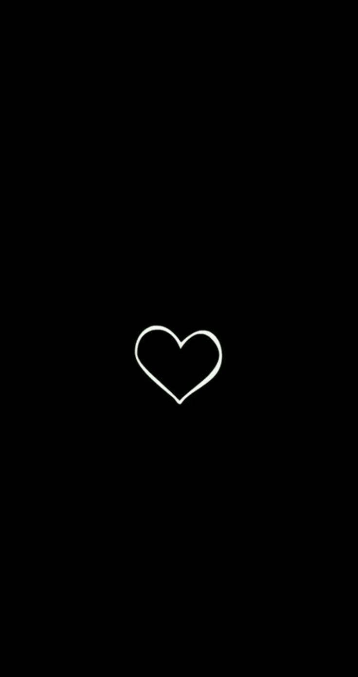 Simple Black White Heart