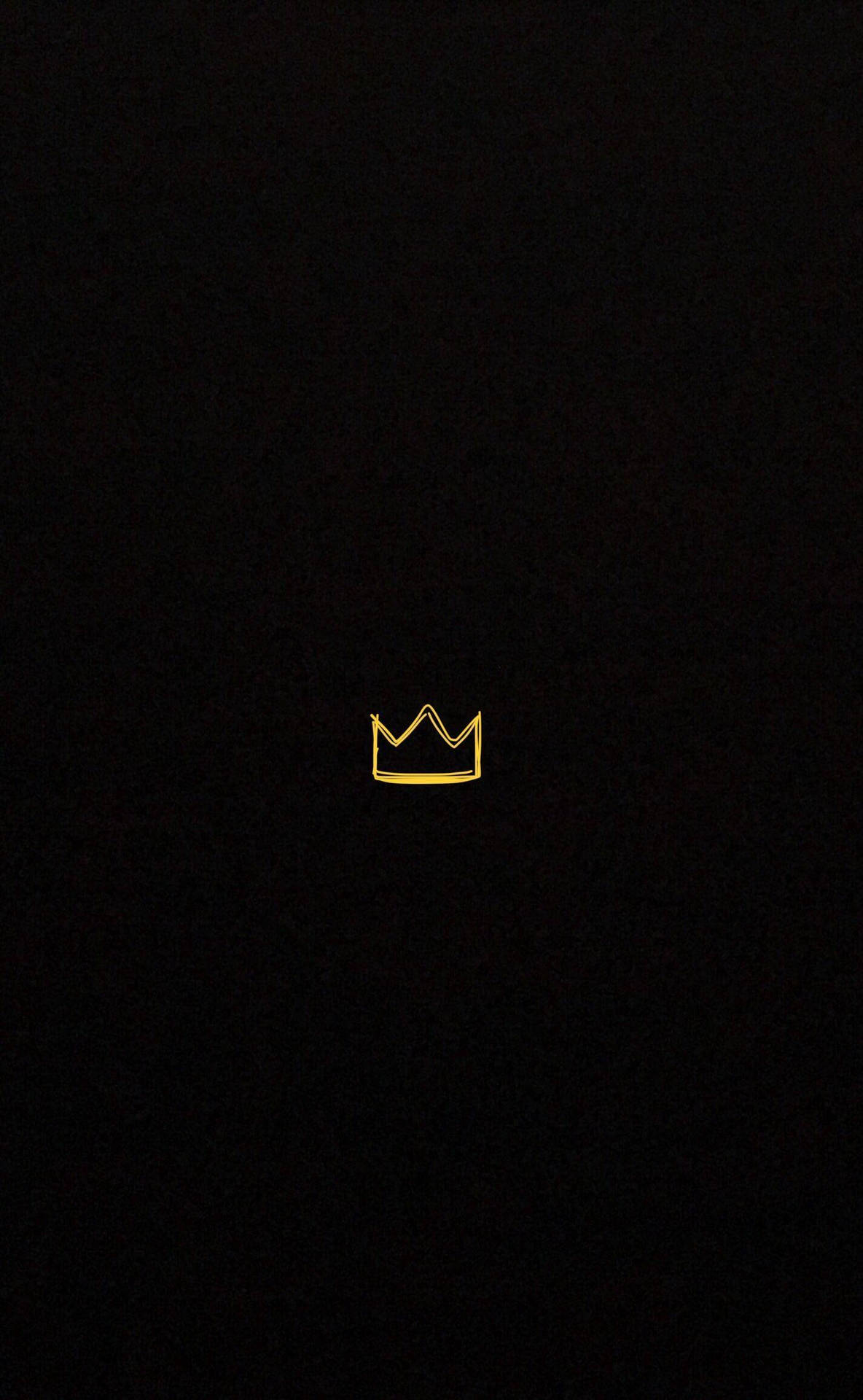Simple Black Yellow Crown Wallpaper