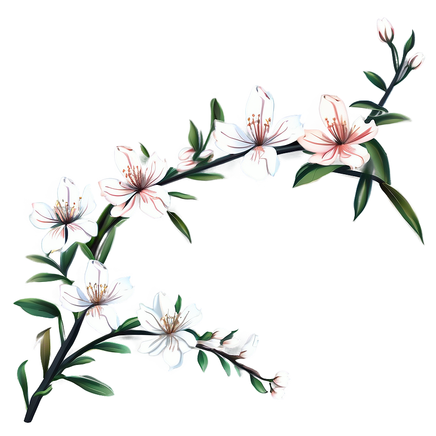 Simple Blossom Art Png 06202024 PNG