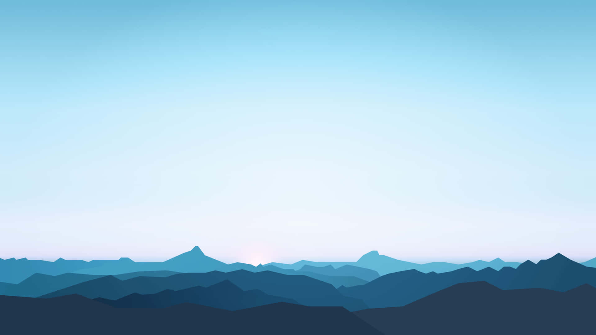 A peaceful gradient of blue and misty white Wallpaper