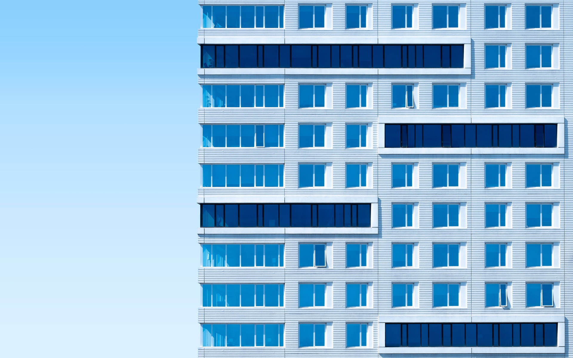 Simple Blue Aesthetic Building Wallpaper