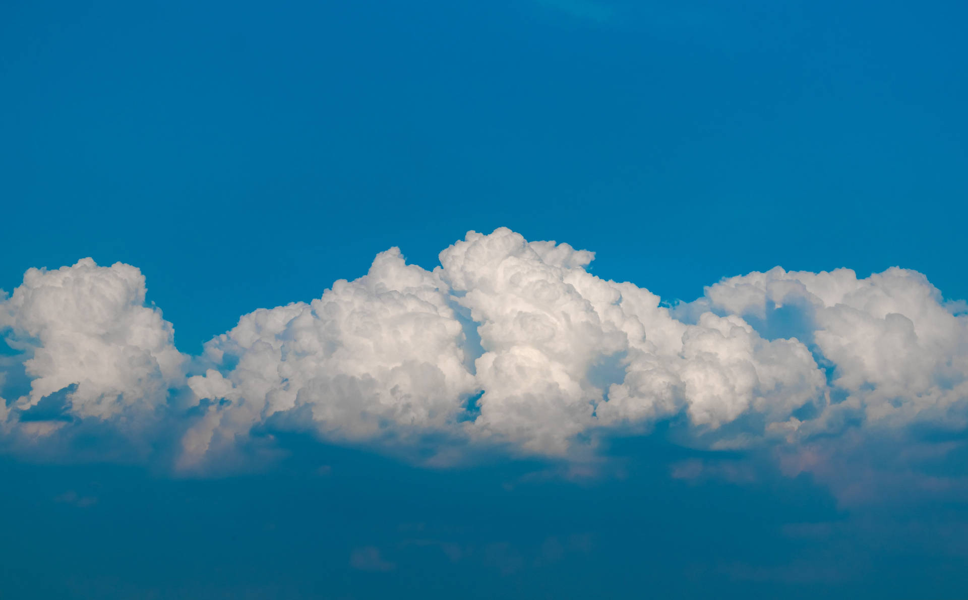 Simple Blue Aesthetic Cloudy Sky Desktop Wallpaper