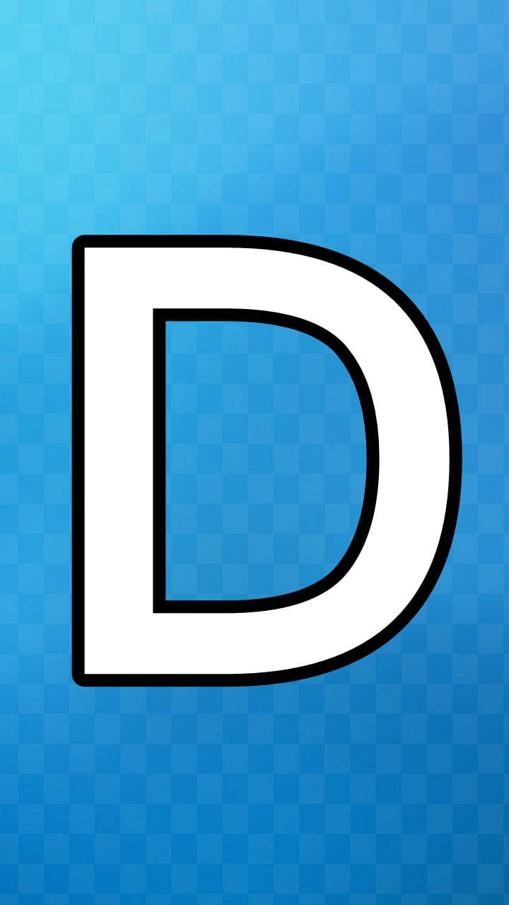 Simple Blue And White Letter D Wallpaper