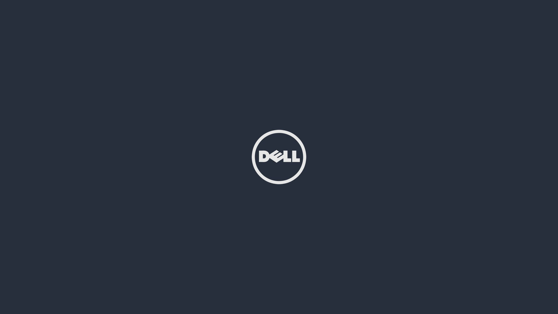Einfachesblau-graues Dell-logo Für Den Laptop Wallpaper