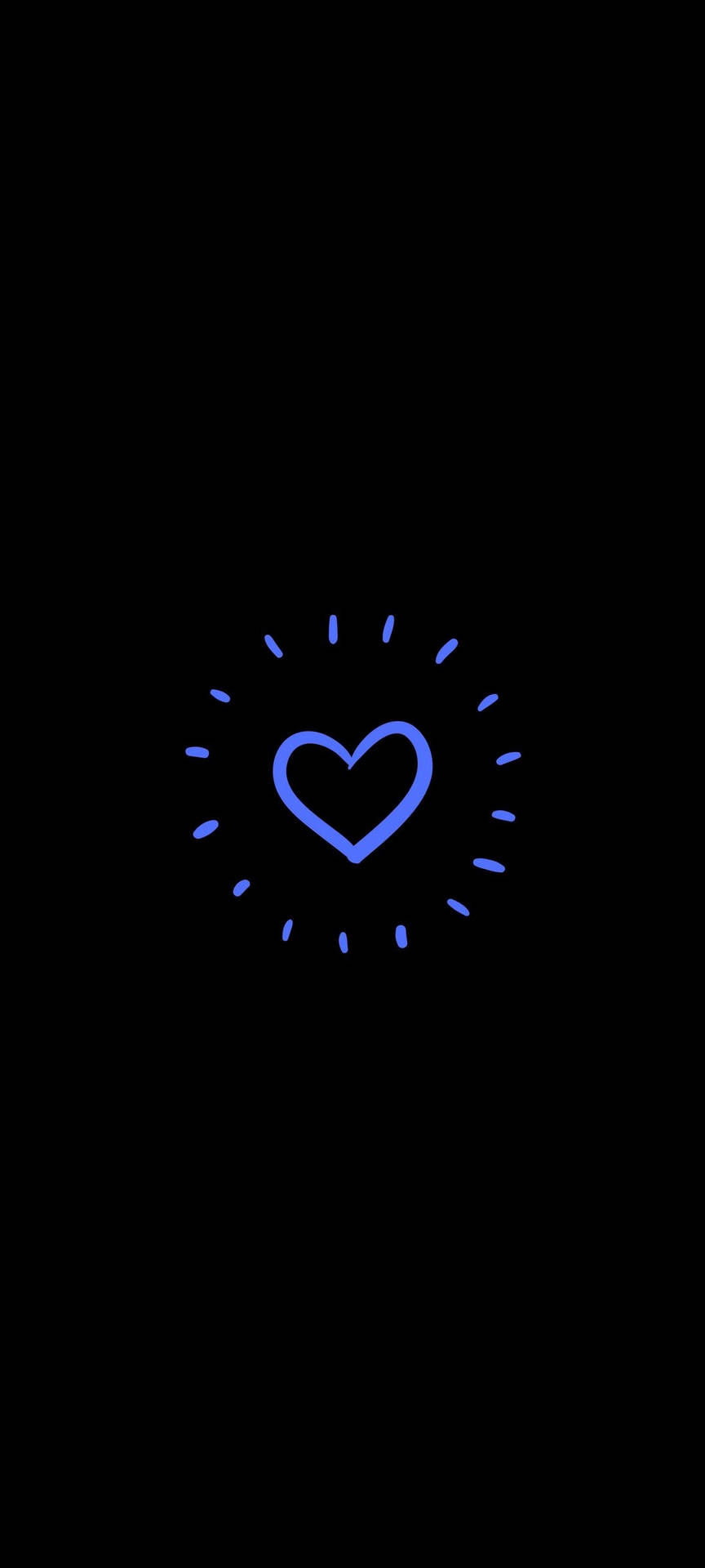 Simple Blue Heart OnePlus 9R Wallpaper