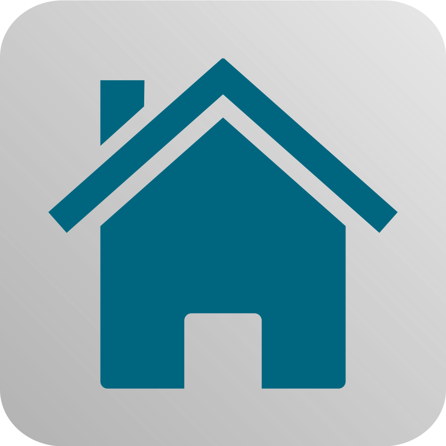 Simple Blue House Icon PNG