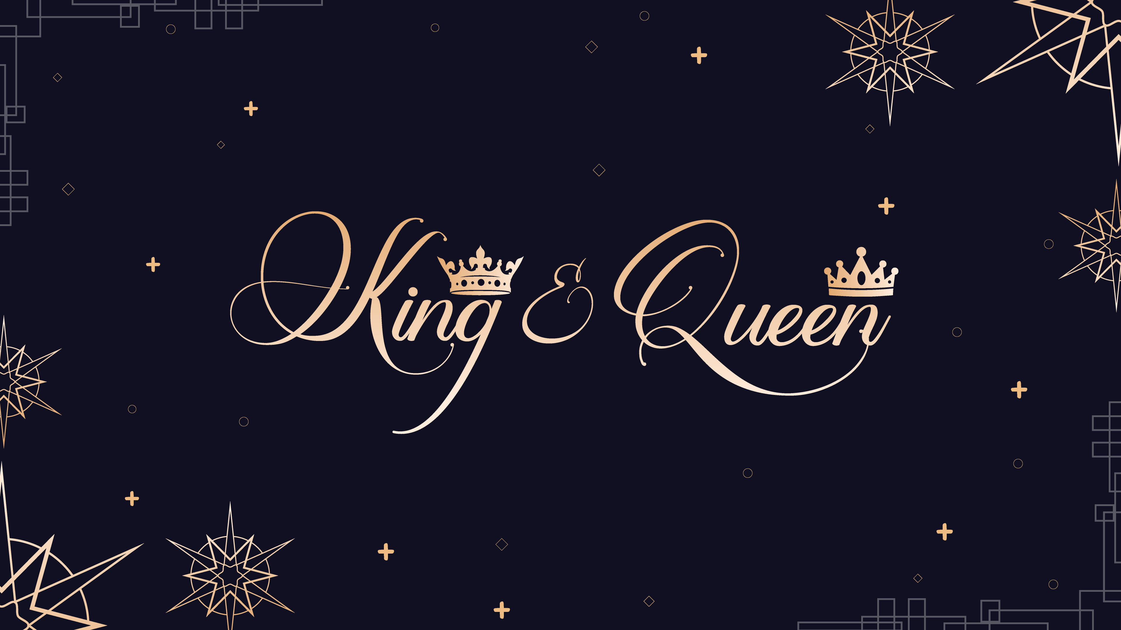 Simple Blue King And Queen Wallpaper