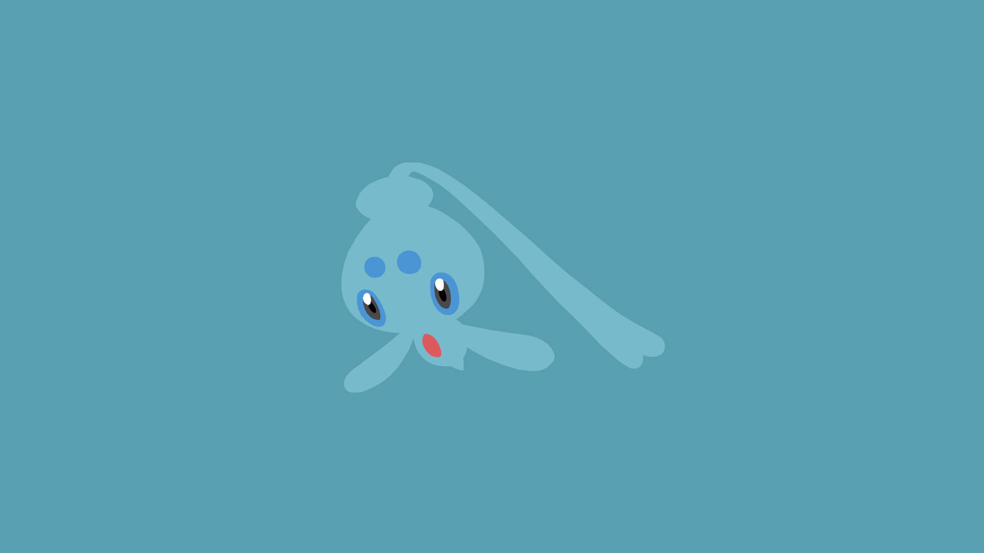Simple Blue Manaphy Wallpaper