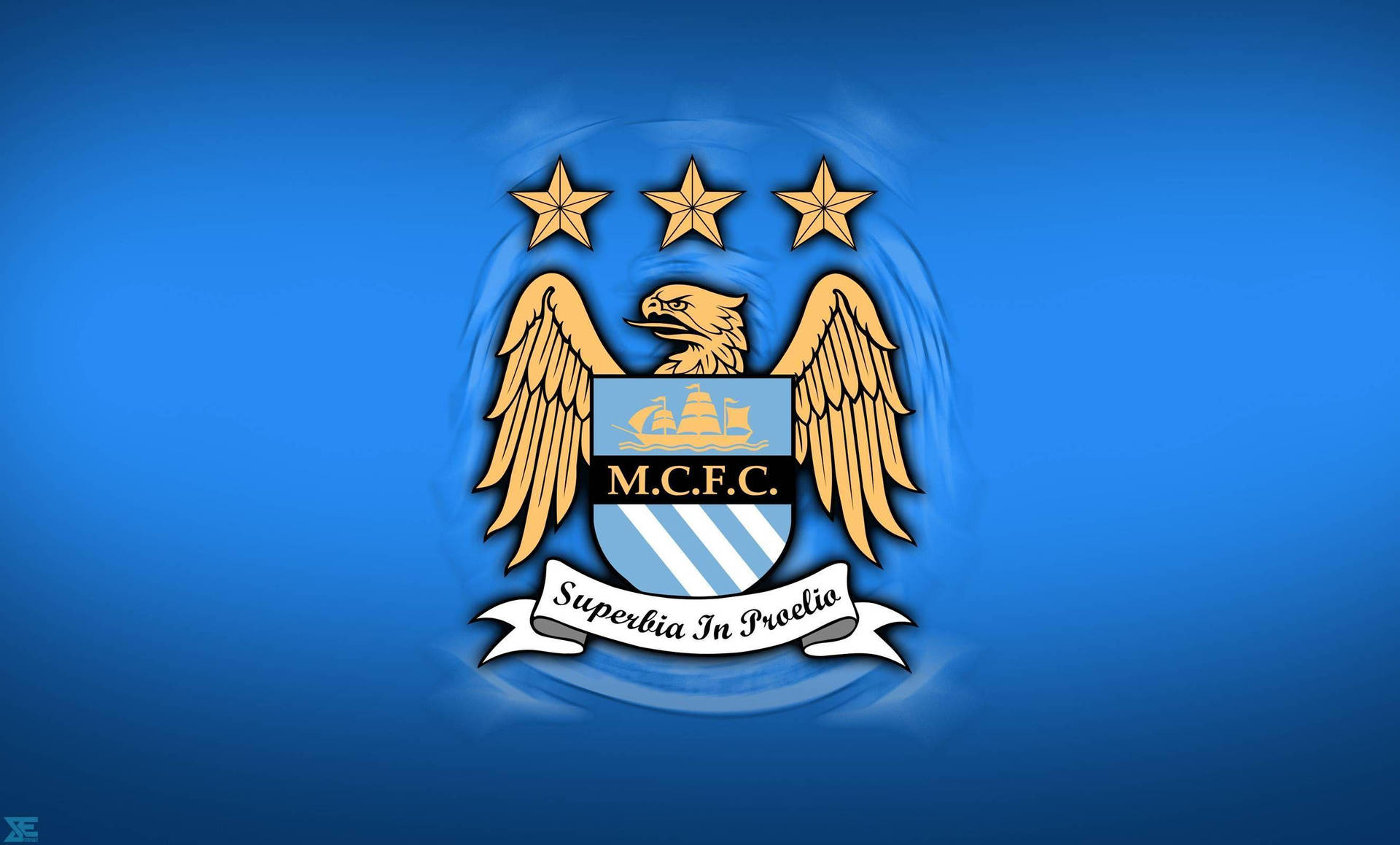 Simple Blue Manchester City Fc Desktop Background