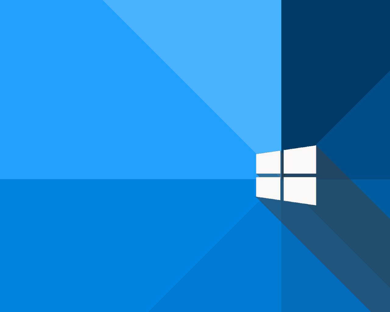 Simple Blue Windows 10 Logo Wallpaper