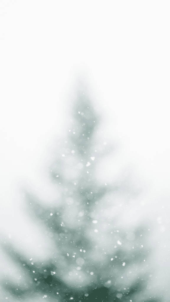 Simple Blurry Christmas Tree With Snow Wallpaper