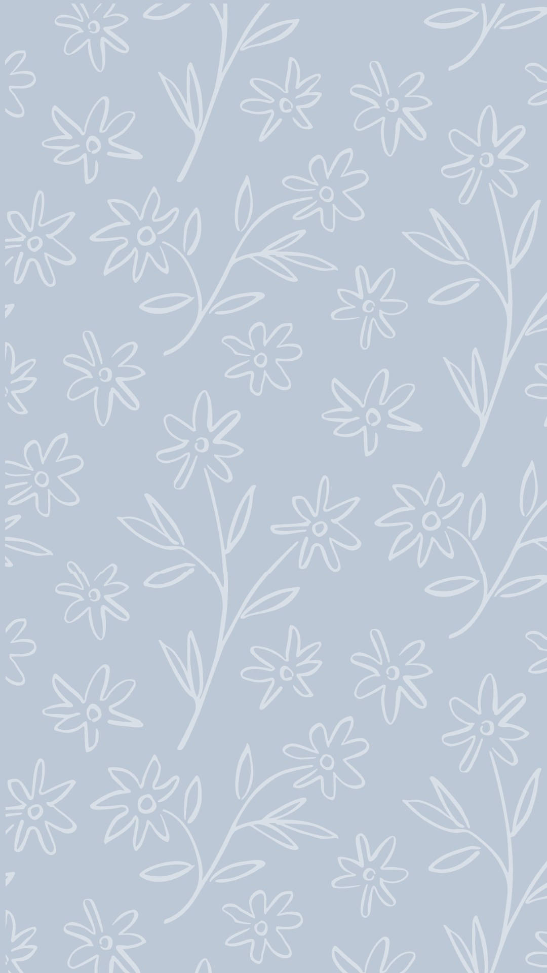 Simple Boho Pastel Blue Wallpaper