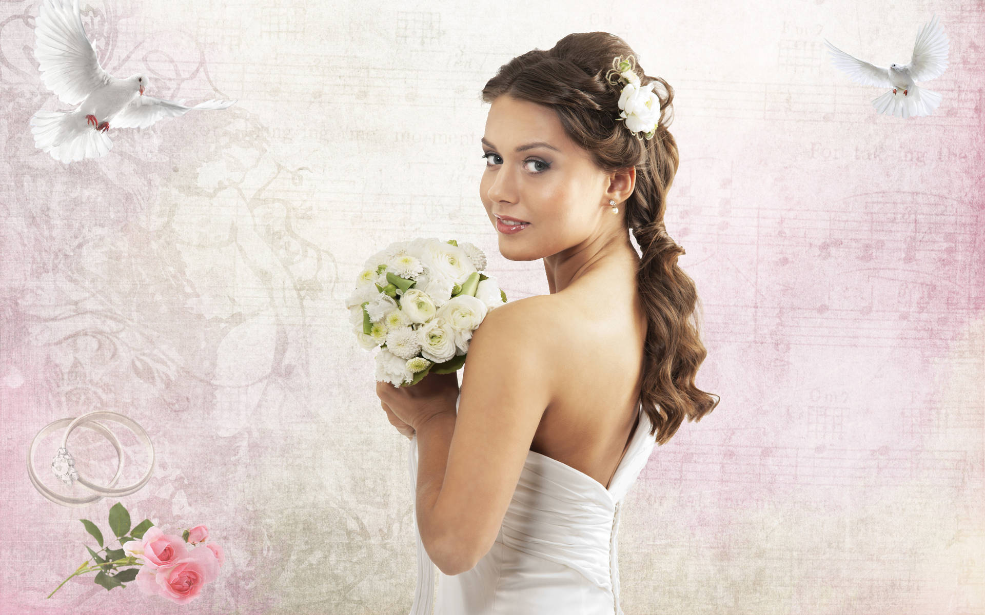 Simple Bridal Look Wallpaper