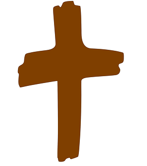 Simple Brown Cross Graphic PNG