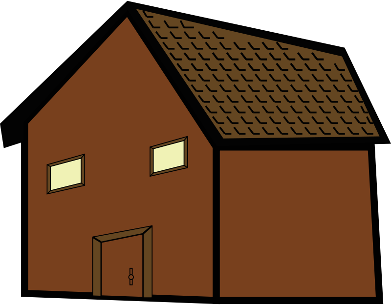 Simple Brown House Illustration PNG