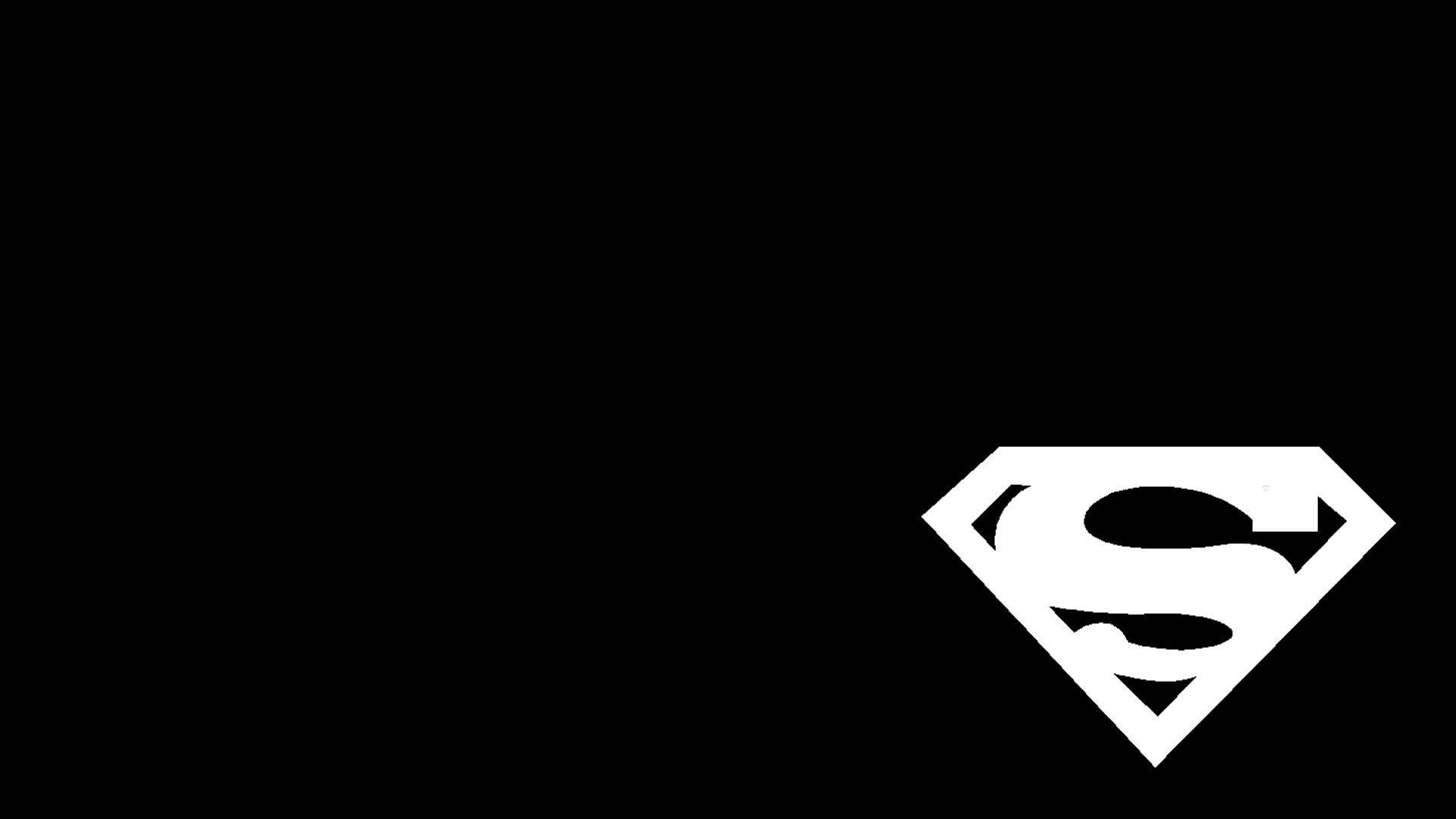 Simple Bw Superman Symbol Iphone Wallpaper