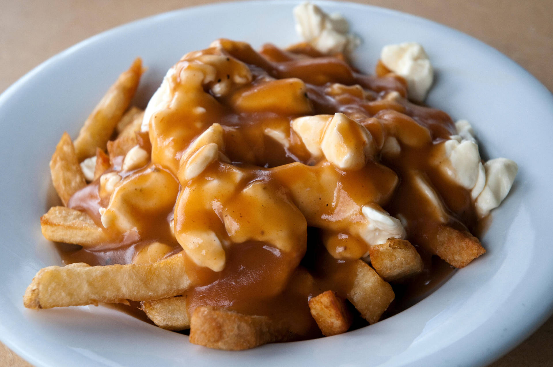 Simple Canadian Poutine Dish Wallpaper