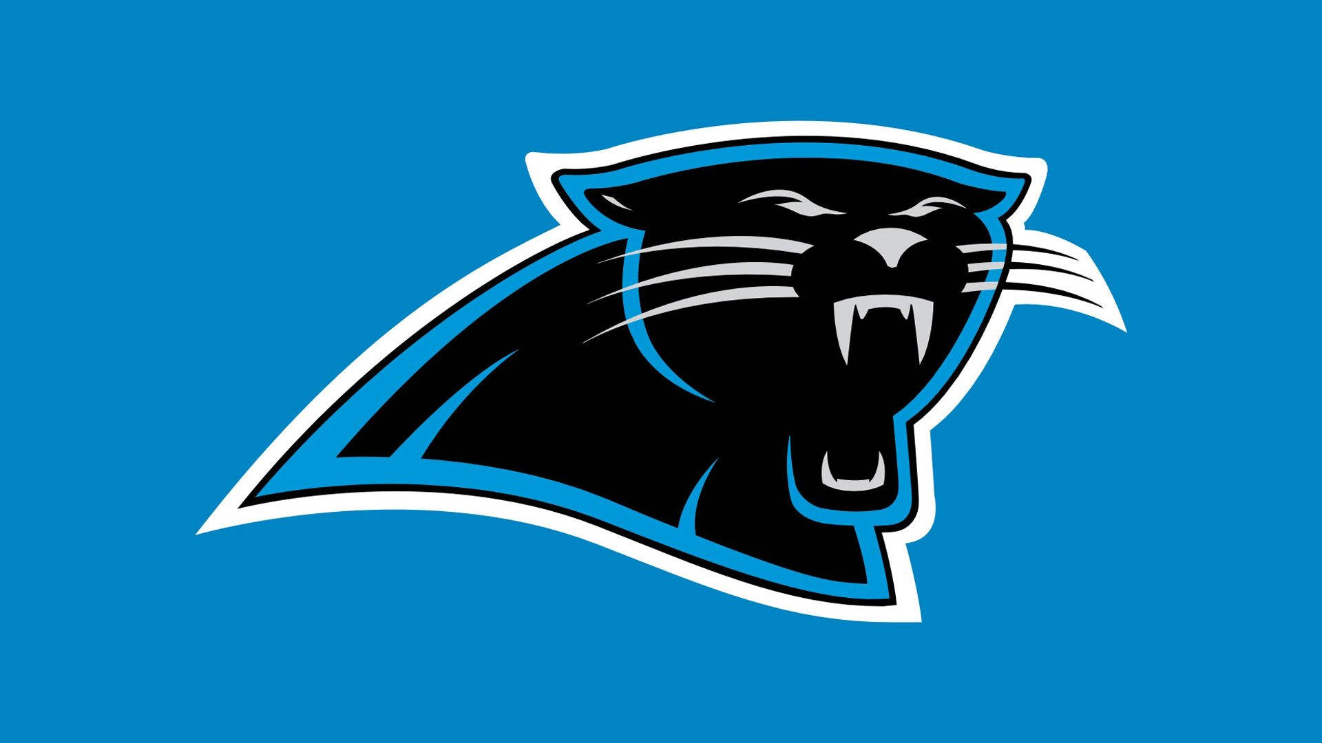 Simple Carolina Panthers Logo With Blue Surface Wallpaper