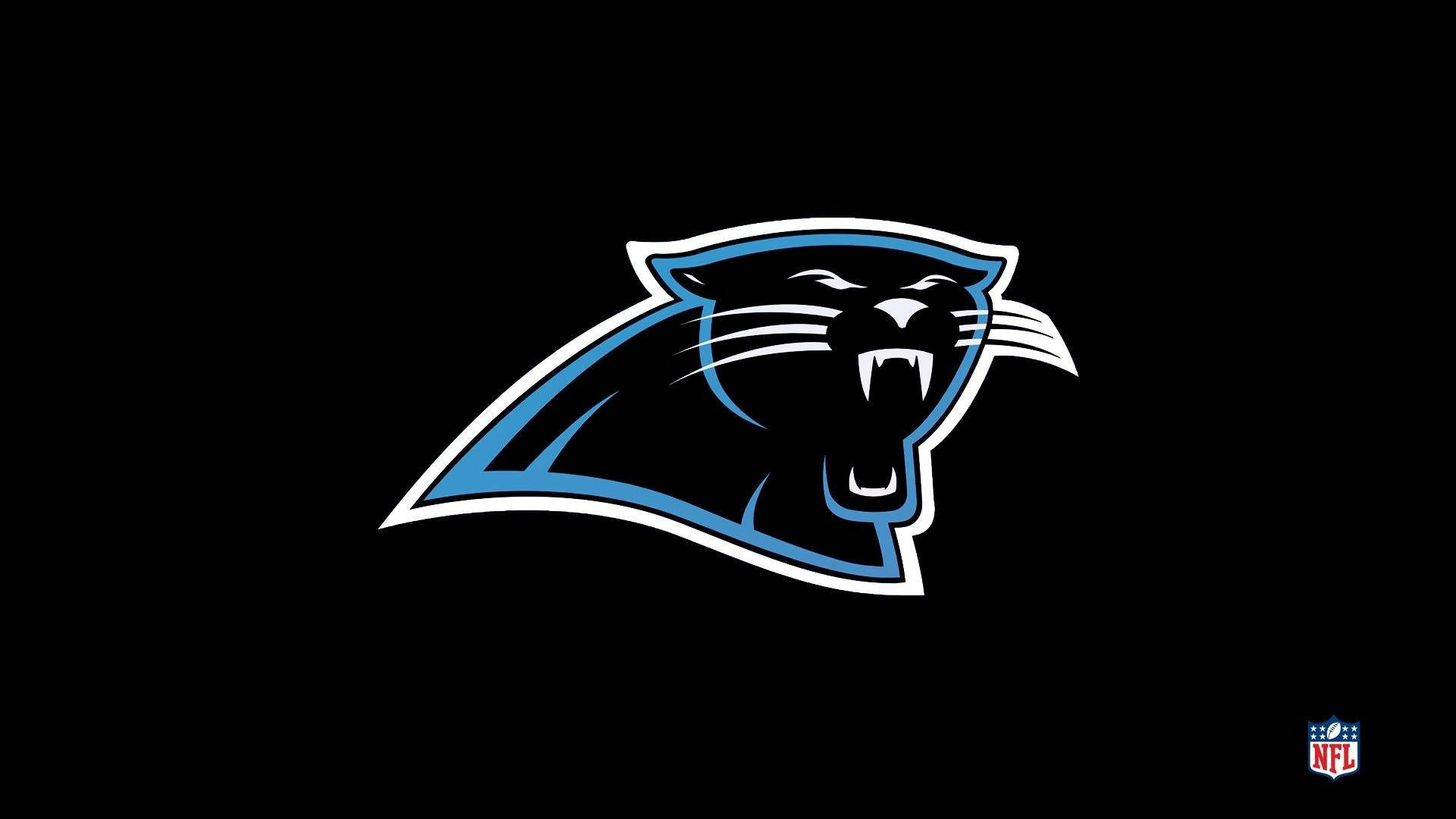 Simple Carolina Panthers Logo With Nfl Logo Wallpaper