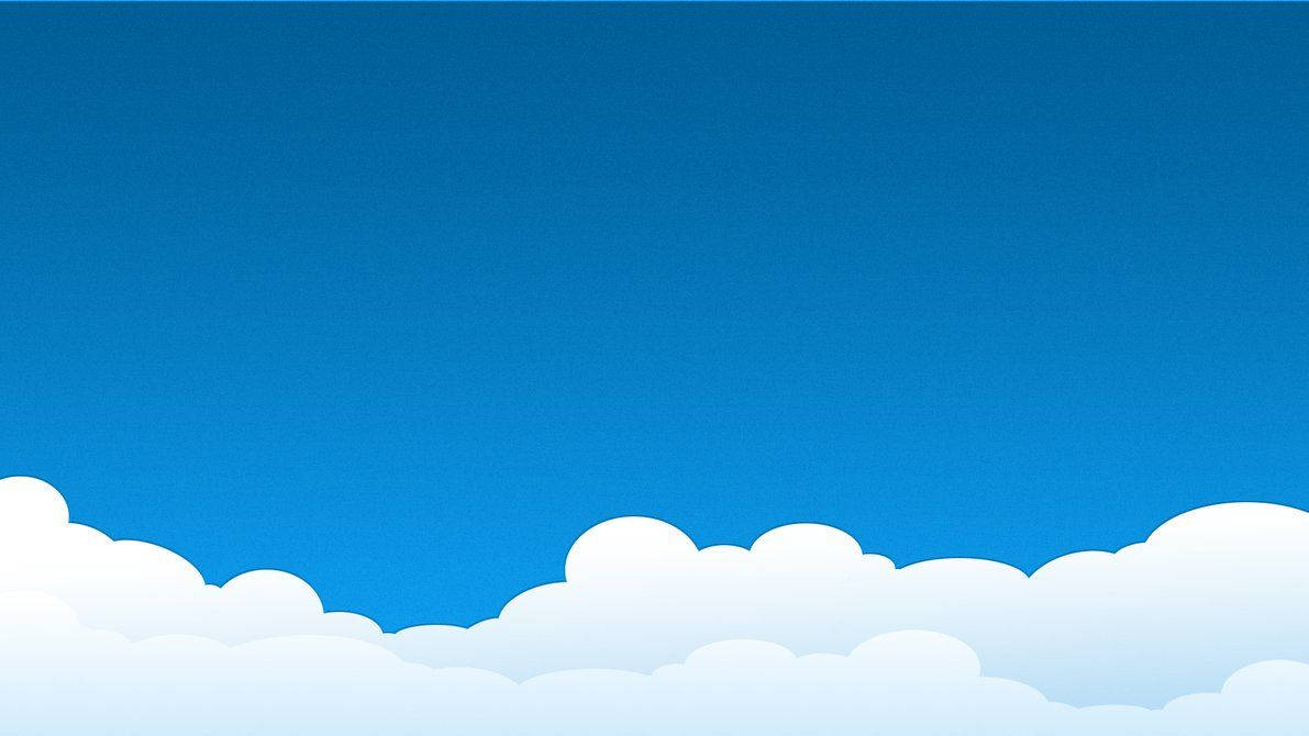 A simple cartoon sky and clouds Wallpaper
