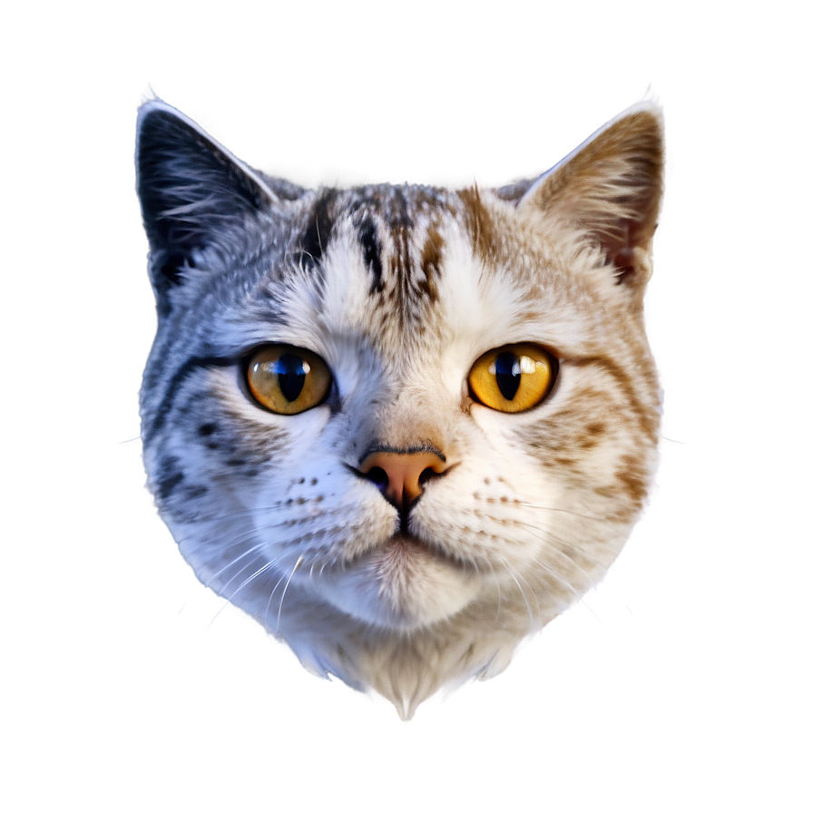 Simple Cat Face Png 06122024 PNG