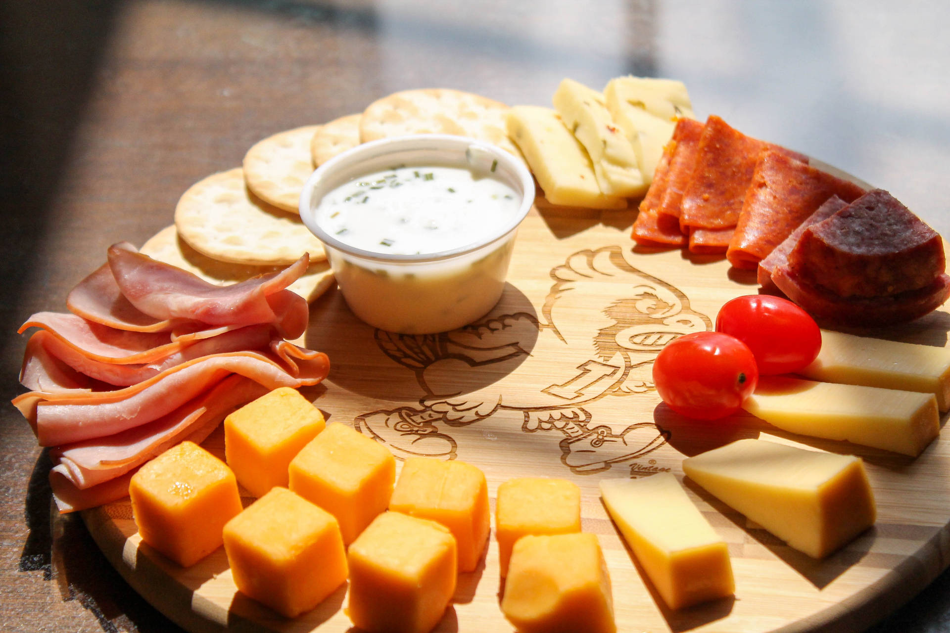 Simple Cheese And Meat Platter