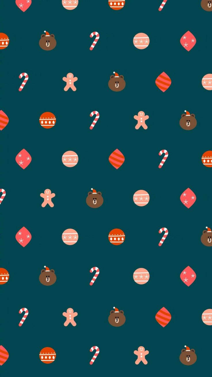Simple Christmas Aesthetic Icons Wallpaper