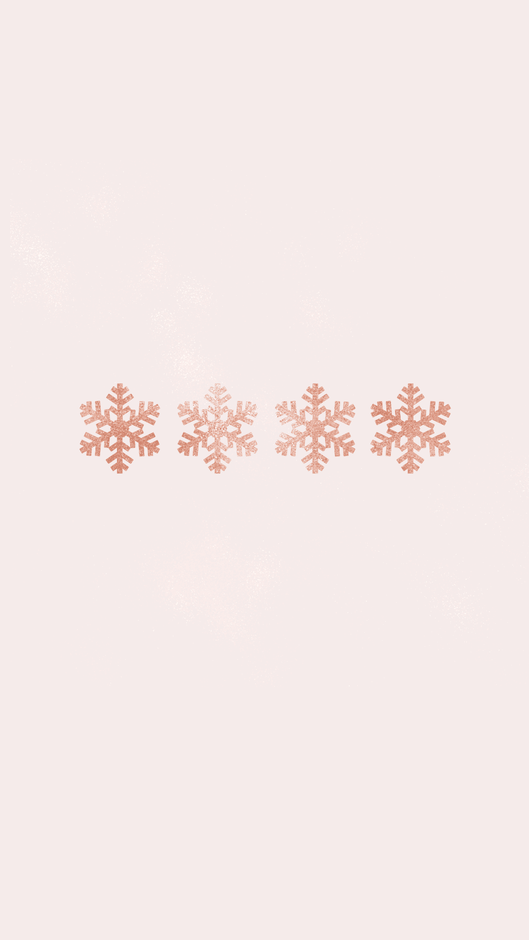 A Pink Background With Snowflakes On It