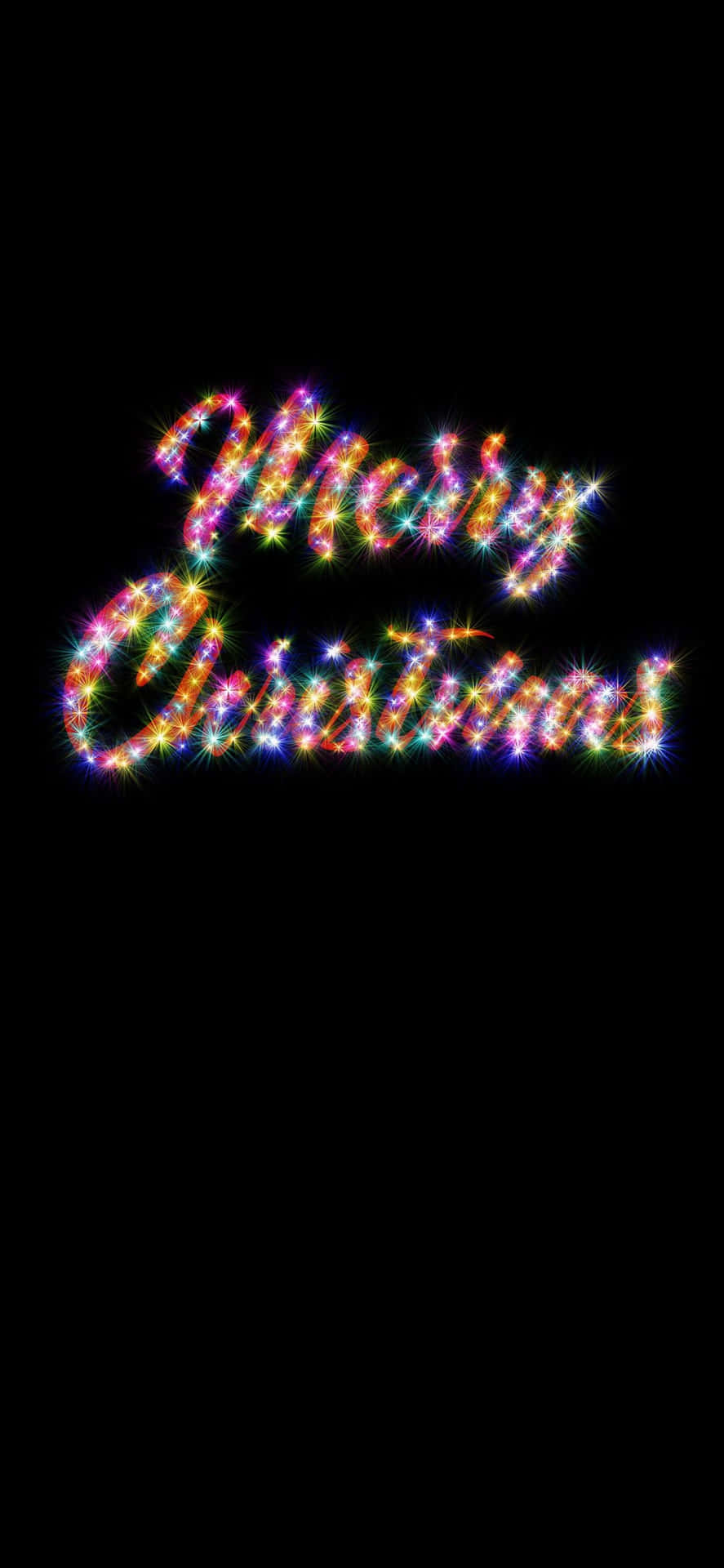 Merry Christmas Text On A Black Background
