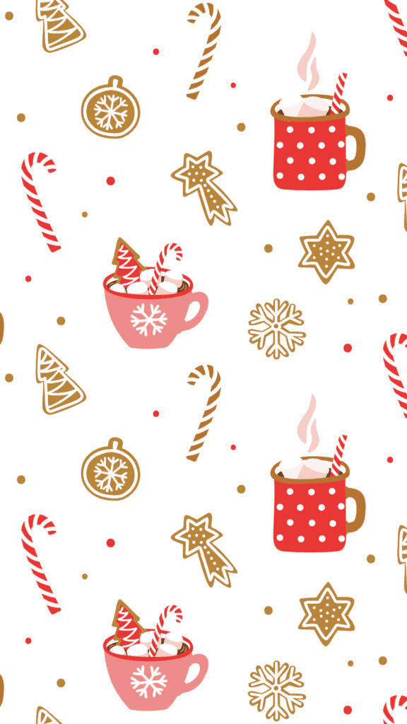 Simple Christmas Gold Pattern Wallpaper