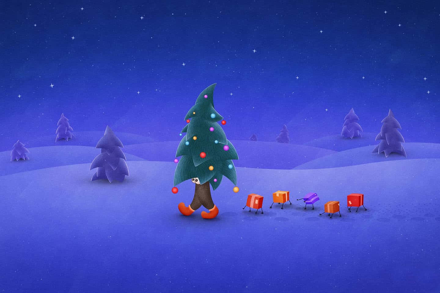 Get Ready For Christmas with This Glowing Simple Christmas Ipad Wallpaper