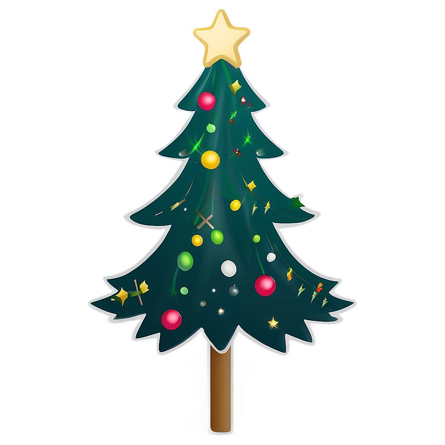 Simple Christmas Tree Design Png Mfj66 PNG