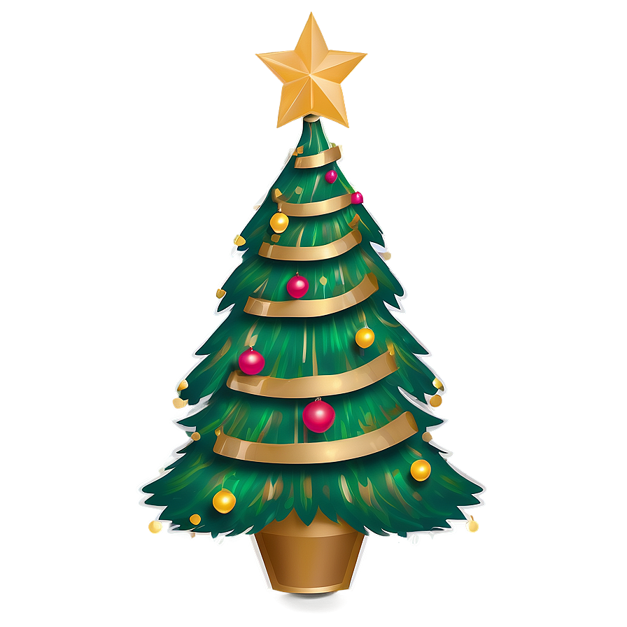 Simple Christmas Tree Design Png Rho22 PNG