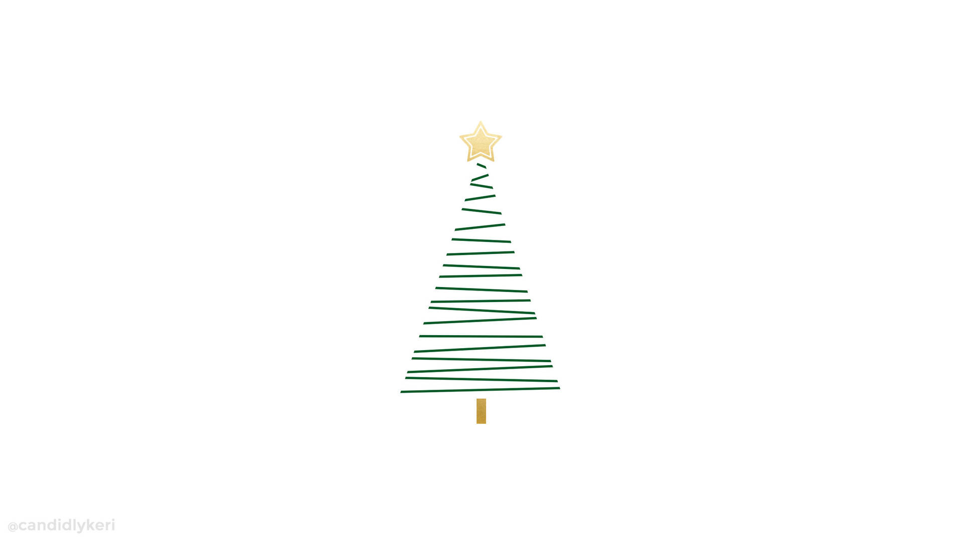 Simple Christmas Tree Swirls Wallpaper