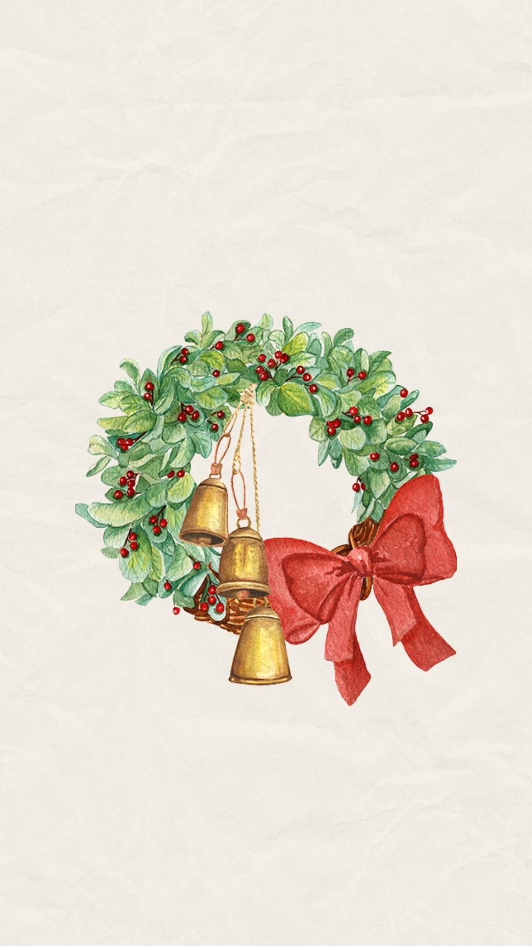 Simple Christmas Wreath Wallpaper