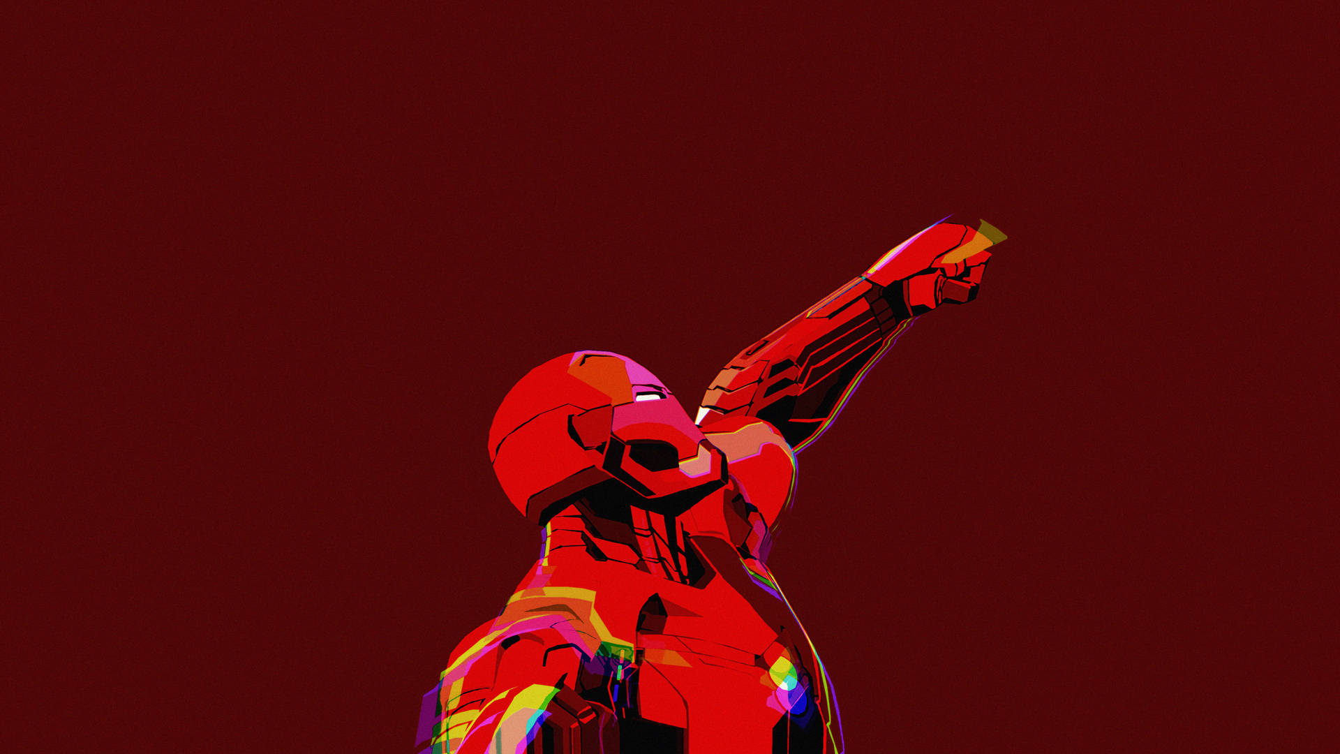 Simple Clean Iron Man Graphic Art