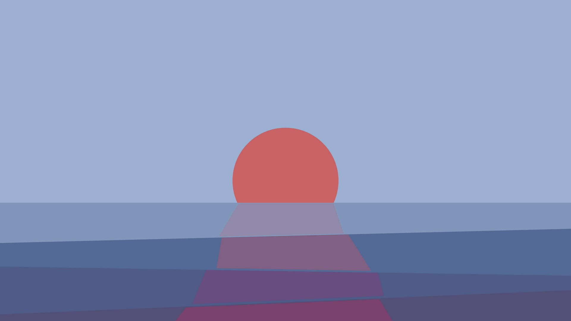 Simple Clean Red Sunset