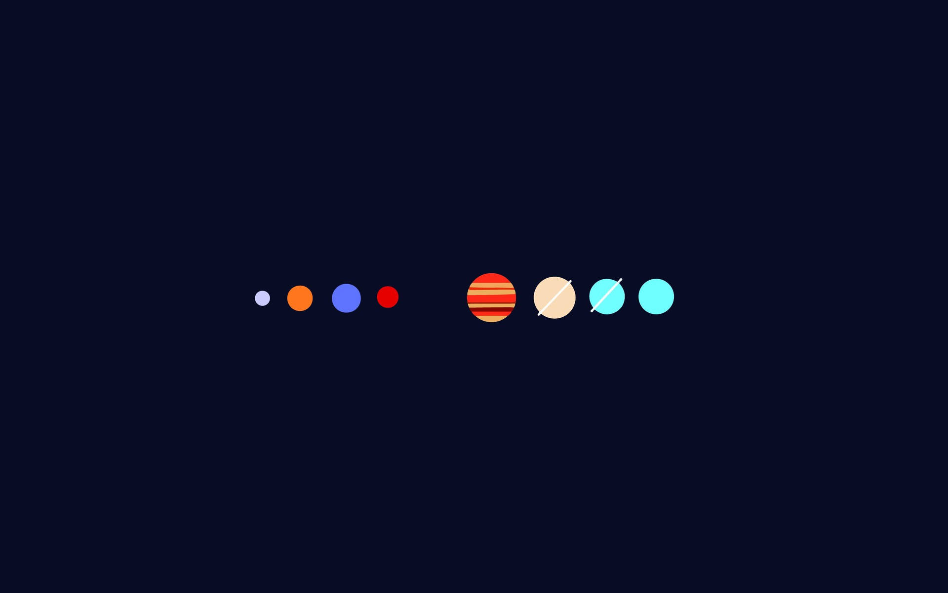 Simple Clean Solar System Wallpaper