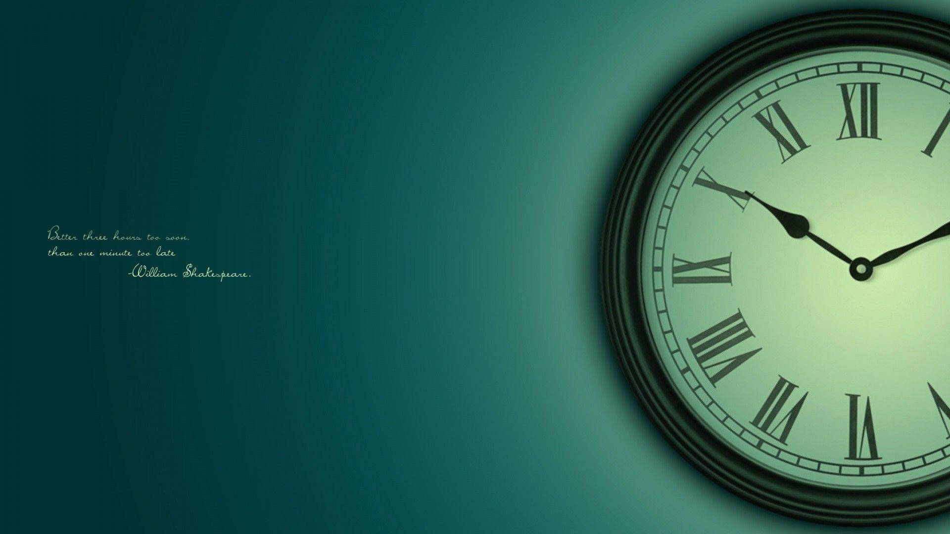 Simple Clock Quote Time Wallpaper
