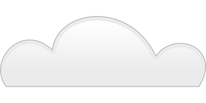Simple Cloud Icon Black Background PNG