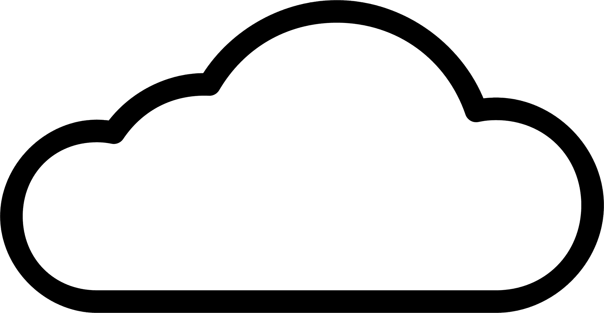 Download Simple Cloud Icon Transparent Background | Wallpapers.com