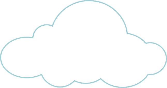 Simple Cloud Outline PNG