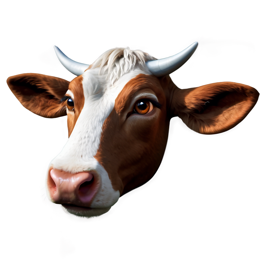 Simple Cow Head Icon Png 06212024 PNG