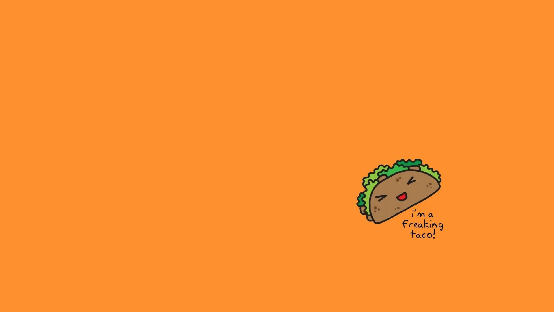 Simple Cute Aesthetic Pc Freaking Taco Wallpaper